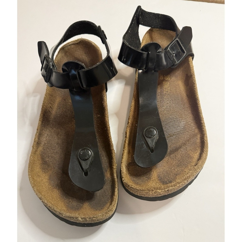 Birkenstock Women's Kairo Sandal Patent Black Size EU 38 US 7 - 7 1/2